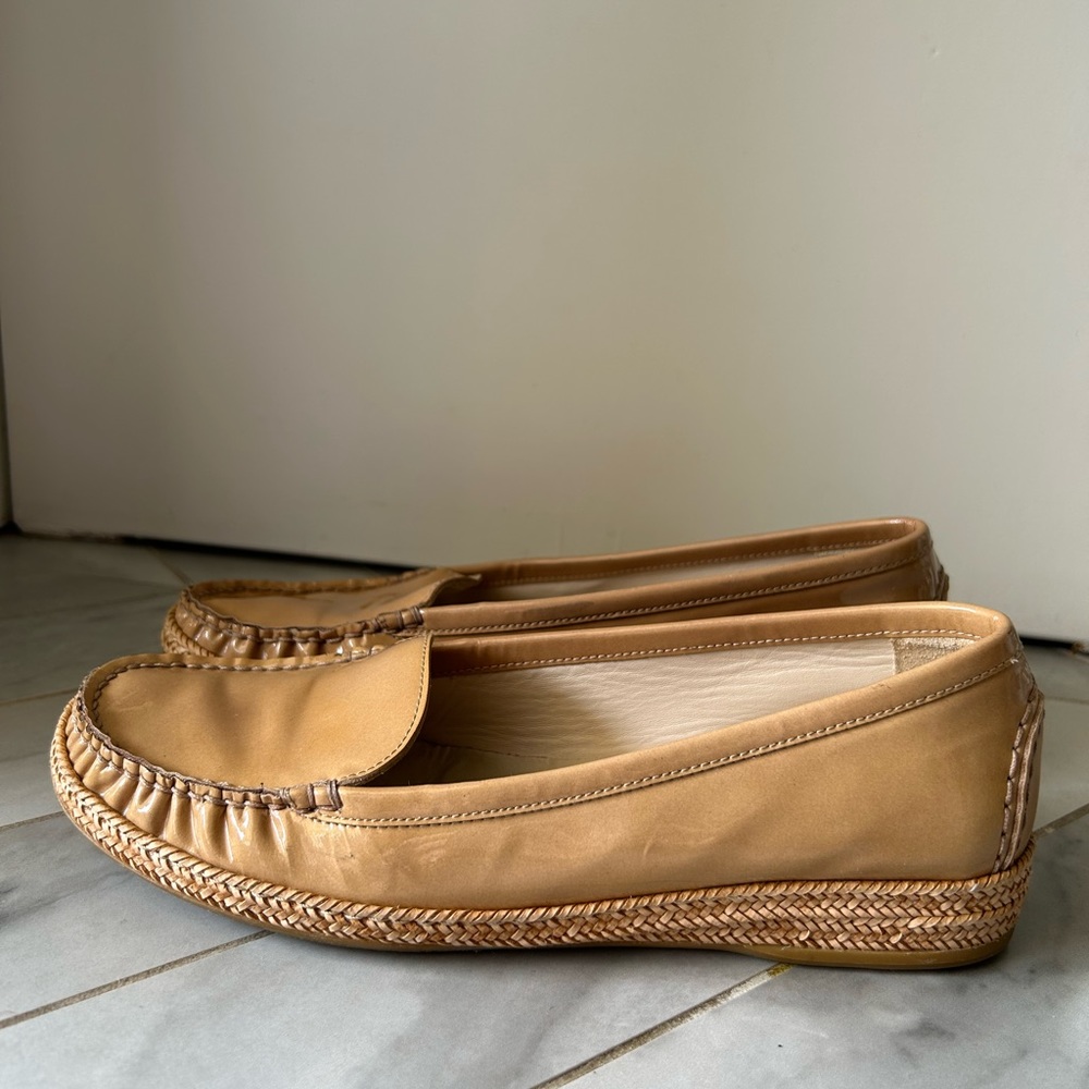 Stuart Weitzman patent loafers